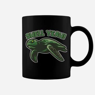 Shell Funny Tortoise Gift Marine Animal Turtle Graphic Yeah Coffee Mug | Crazezy