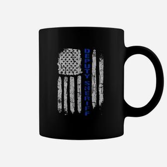 Sheriff Thin Blue Line American Flag 2 Coffee Mug - Thegiftio UK