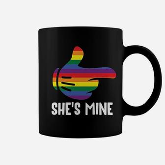 Shes Couple Rainbow Lgbt Pride Matching Funny Coffee Mug | Crazezy