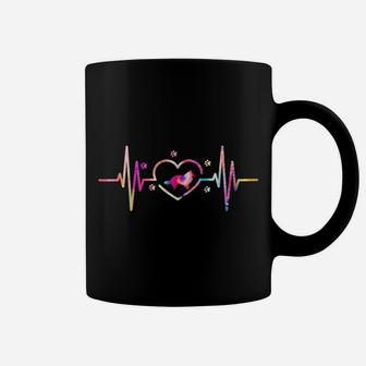 Shetland Sheepdog Mom Dad Tie Dye Heartbeat Dog Lover Coffee Mug | Crazezy AU
