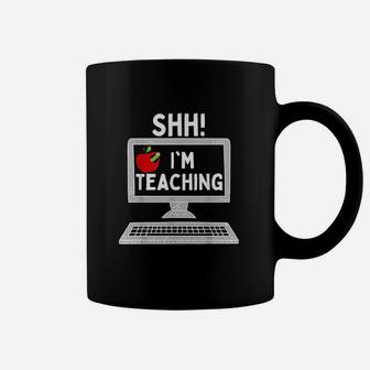 Shh Im Teaching Cute Funny Teacher Back To School Coffee Mug | Crazezy AU