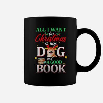 Shiba Inu My Dog And A Good Book For Xmas Gift Coffee Mug - Monsterry AU