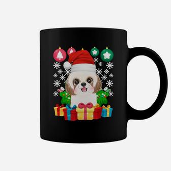 Shih Tzu Christmas Tree Ornament Cute Dog Lover Xmas Gifts Sweatshirt Coffee Mug | Crazezy