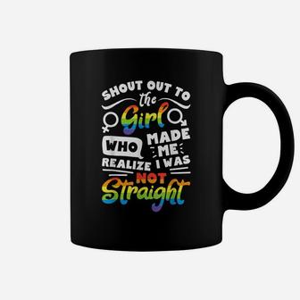 Shout Out To The Girl Lesbian Pride Lgbt T Shirt Gay Flag Coffee Mug | Crazezy