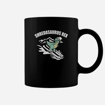 Shredasaurus Rex Ski Dinosaur T-Shirt Kids Funny Skiing Gift Coffee Mug | Crazezy