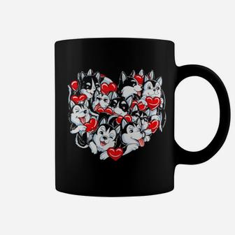 Siberian Husky Valentines Day Dog Lover Heart Boys Coffee Mug - Monsterry UK