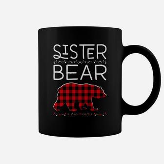 Sister Bear Christmas Pajamas Matching Family Plaid Girls Coffee Mug | Crazezy AU