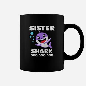 Sister Shark Gift Cute Shark Baby Design Family Set Doo Doo Coffee Mug | Crazezy CA