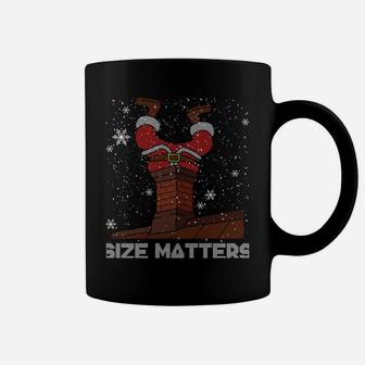 Size Matters Fat Santa Claus Chimney Ugly Christmas Sweater Sweatshirt Coffee Mug | Crazezy CA