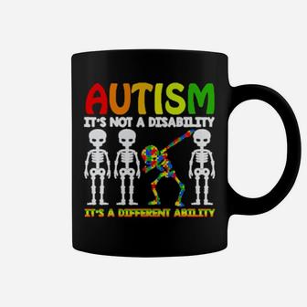 Skeleton Autism It Is Not A Disability Its A Different Ability Coffee Mug - Monsterry DE