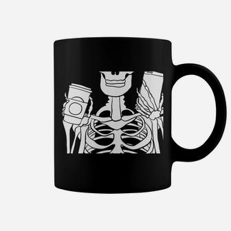 Skeleton Drinking Coffee Omg I'm Like Literally Dead Sweatshirt Coffee Mug | Crazezy DE