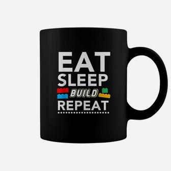 Sleep Eat Build Repeat Building Blocks Bricks Master Builder Coffee Mug | Crazezy UK