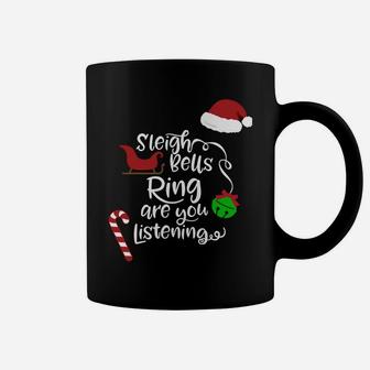 Sleigh Bells Ring Cute Christmas Snowman Winter Holiday Gift Sweatshirt Coffee Mug | Crazezy