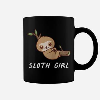 Sloth Girl Cute Animal Kawaii Lover Aesthetic Family Zip Hoodie Coffee Mug | Crazezy