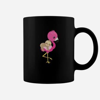 Sloth Pink Flamingo Summer Tropical Gift Sloths Coffee Mug - Thegiftio UK