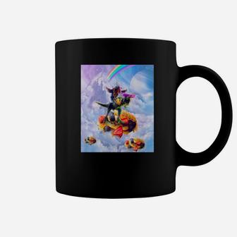 Sloth Riding Dinosaur On Clouds And Waffles Coffee Mug - Thegiftio UK