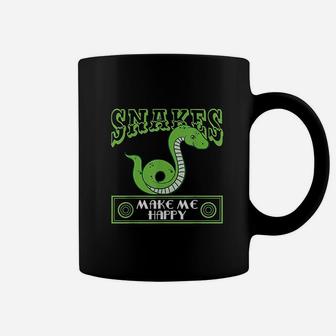 Snakes Makes Me Happy Snake Lover Coffee Mug | Crazezy AU