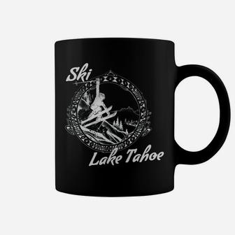 Snow Ski Lake Tahoe Vintage Snow Skiing Vacation Gift Coffee Mug | Crazezy CA