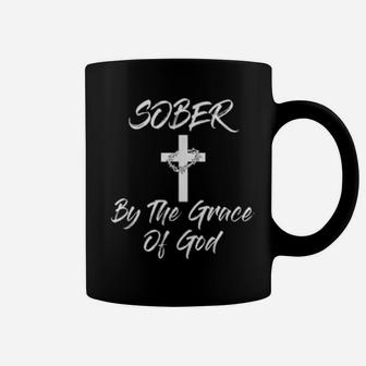Sober By The Grace Of God Christian Sobriety Recovery Coffee Mug - Monsterry CA