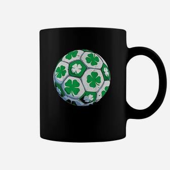 Soccer Ball Shamrock St Patricks Day Boys Men Sports Gifts Coffee Mug | Crazezy UK