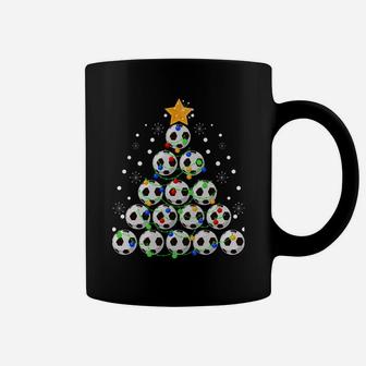 Soccer Balls Christmas Tree Funny Soccer Lovers Xmas Gift Sweatshirt Coffee Mug | Crazezy AU