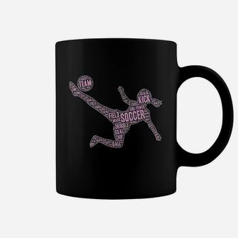 Soccer Typography Youth Girls And Women Players Coffee Mug | Crazezy