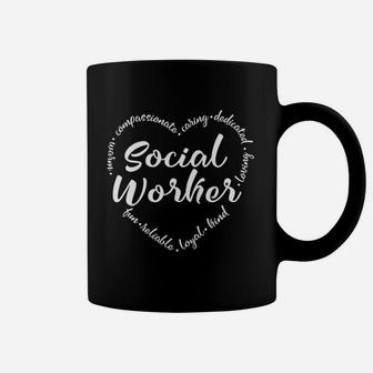 Social Worker Heart Social Work Graphic Gift Coffee Mug | Crazezy