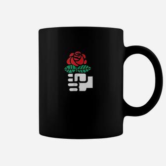 Socialist Rose Fist Coffee Mug | Crazezy UK