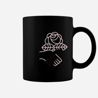 Socialist Rose Handshake Coffee Mug | Crazezy UK