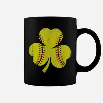 Softball Shamrock Shirt Irish St Patrick Day Coffee Mug - Monsterry AU