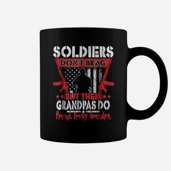 Soldiers Don't Brag Proud Army Grandpa Shirt Grandparent Tee Coffee Mug | Crazezy
