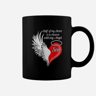 Son Half My Heart Is In Heaven Coffee Mug | Crazezy UK