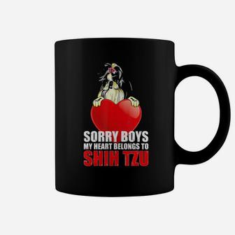 Sorry Boys My Heart Belong To Shih Tzu Valentines Coffee Mug - Monsterry