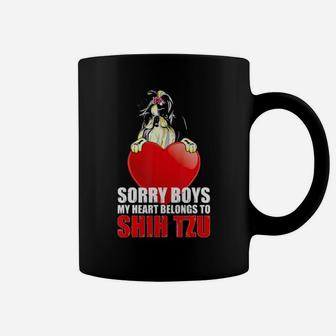 Sorry Boys My Heart Belong To Shih Tzu Valentines Coffee Mug - Monsterry