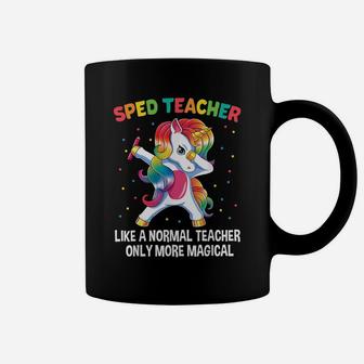 Sped Teacher Dabbing Unicorn Funny Back To School Gift Coffee Mug | Crazezy AU