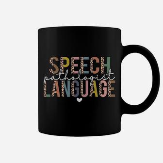 Speech Language Pathologist Leopard Speech Therapy Slp Coffee Mug | Crazezy DE