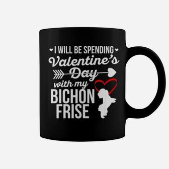 Spending Valentines Day Bichon Frise Dog Coffee Mug - Monsterry UK