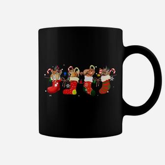 Squirrel In Socks Celebrates Xmas Funny Santa Hat Christmas Sweatshirt Coffee Mug | Crazezy DE