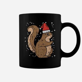 Squirrel Santa Hat Christmas Xmas Pajama Animal Lover Gift Sweatshirt Coffee Mug | Crazezy UK