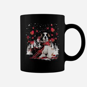 St Bernard Snowflake Valentine Rose Coffee Mug - Monsterry