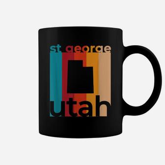 St George Utah Vintage Ut Retro Repeat Cutout Coffee Mug | Crazezy CA