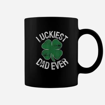 St Patrick Day Shamrock Luckiest Dad Irish Saint Paddys Coffee Mug - Thegiftio UK