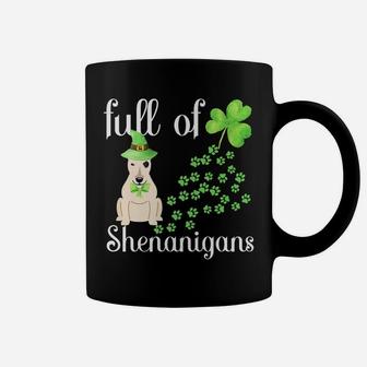 St Patricks Day Bull Terrier Shirt Dog Shamrocks Green Paw Coffee Mug | Crazezy