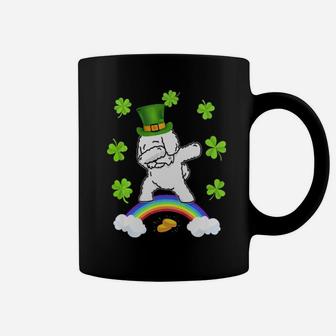 St Patricks Day Dabbing Lepricorn Irish Bichon Frise Gift Coffee Mug - Monsterry