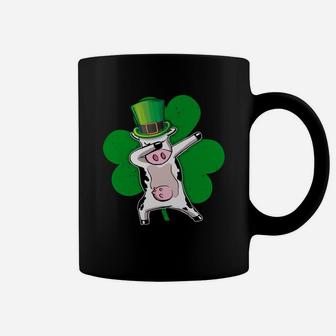 St Patricks Day Funny Cow Dabbing Shamrock Coffee Mug - Thegiftio UK