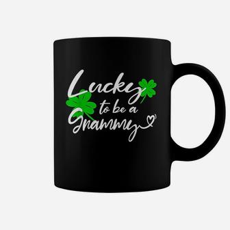 St Patricks Day Funny Gifts Lucky To Be A Grammy Coffee Mug | Crazezy DE