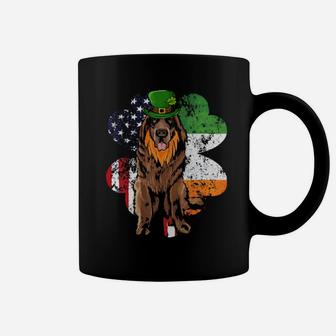 St Patricks Day Irish American Flag Newfoundland Dog Coffee Mug - Monsterry