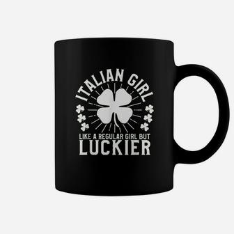 St Patricks Day Italian Girl Women Italy Gift Coffee Mug | Crazezy