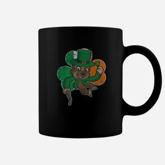 St Patricks Day Lucky Sloth Funny Humor Irish Flag Coffee Mug - Thegiftio UK