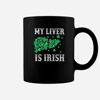 St Patricks Day My Liver Is Irish Coffee Mug - Monsterry